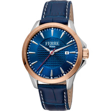 Orologio Uomo Acciaio Pelle Blu 42 mm 10 atm Ferre Milano - FM1G157L