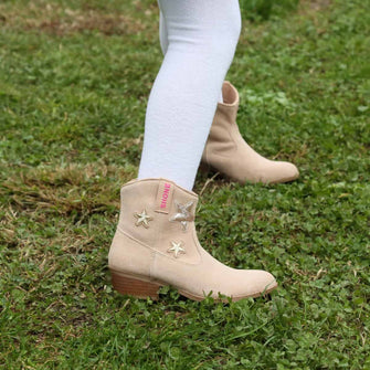Stivali Bambina Pelle Beige Shone 026799