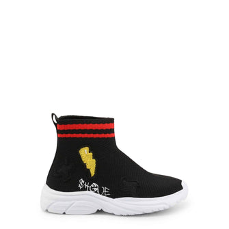 Sneakers Bambino Nero Rosso Shone 1601-005