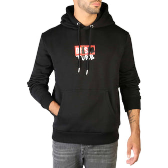 Felpa Uomo Nero Cappuccio Diesel - S-GIRK-HOOD-B8_0GRAL