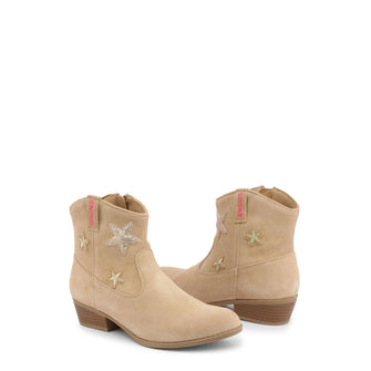Stivali Bambina Pelle Beige Shone 026799