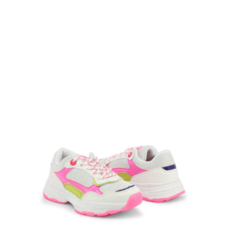 Sneakers Bambina Bianco Rosa Shone 2007-001