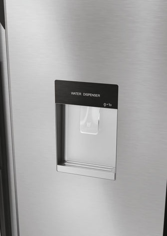 SBS 90 Serie 5 HSR5918DWMP frigorifero side-by-side Libera installazione 521 L D Platino, Acciaio inox