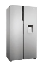 SBS 90 Serie 5 HSR5918DWMP frigorifero side-by-side Libera installazione 521 L D Platino, Acciaio inox