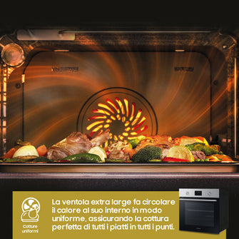 NV68A1110BS Forno Multifunzione ad incasso Serie 3 68 L A Inox